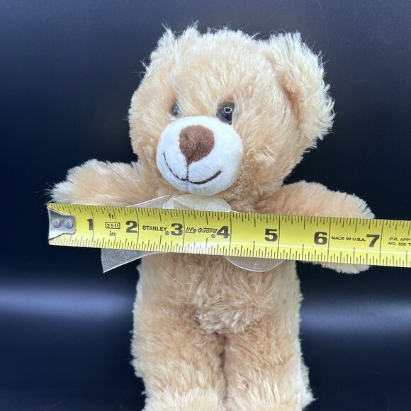 Xenox Smiling Teddy Bear Wearing a Bow Stuffed Animal Plush Toy Beige - Picture 10 of 11